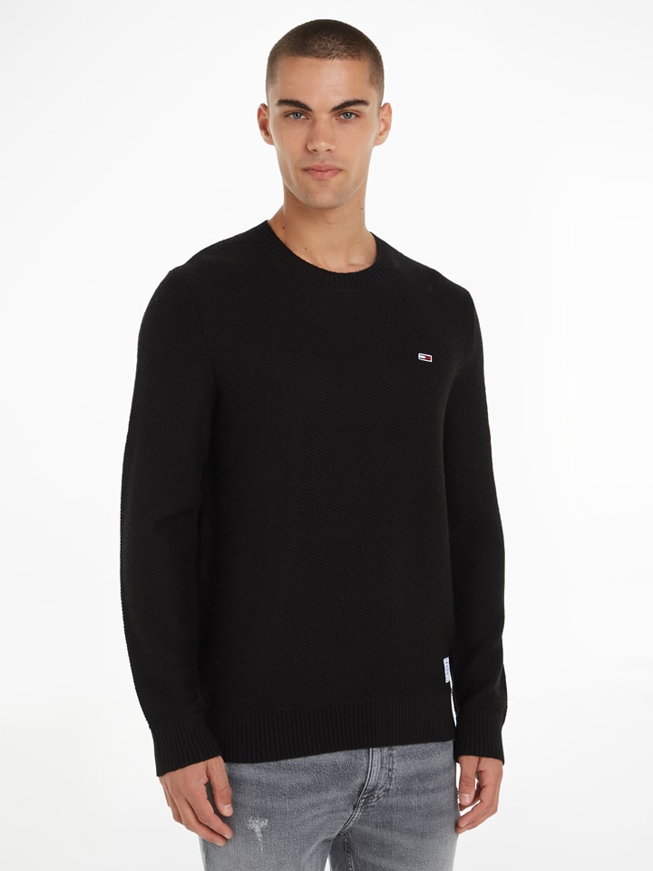 Black tommy jeans jumper cheap