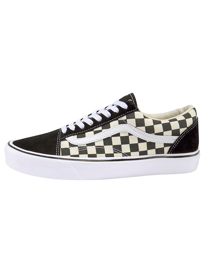 Leder Sneakers Checkerboard Old in Schwarz Beige
