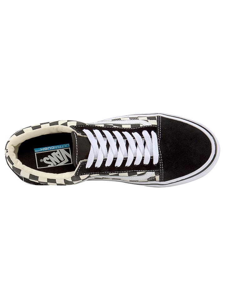 Vans Leder Sneakers Checkerboard Old in Schwarz Beige gunstig kaufen limango