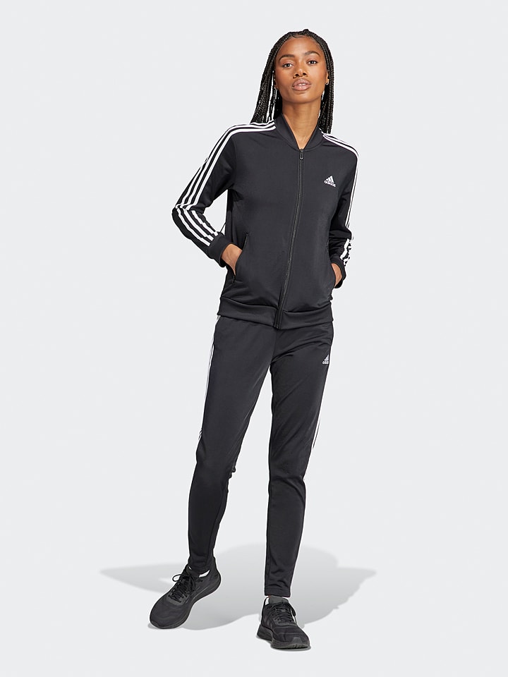 adidas 2 delige outfit trainingspak zwart goedkoop kopen limango