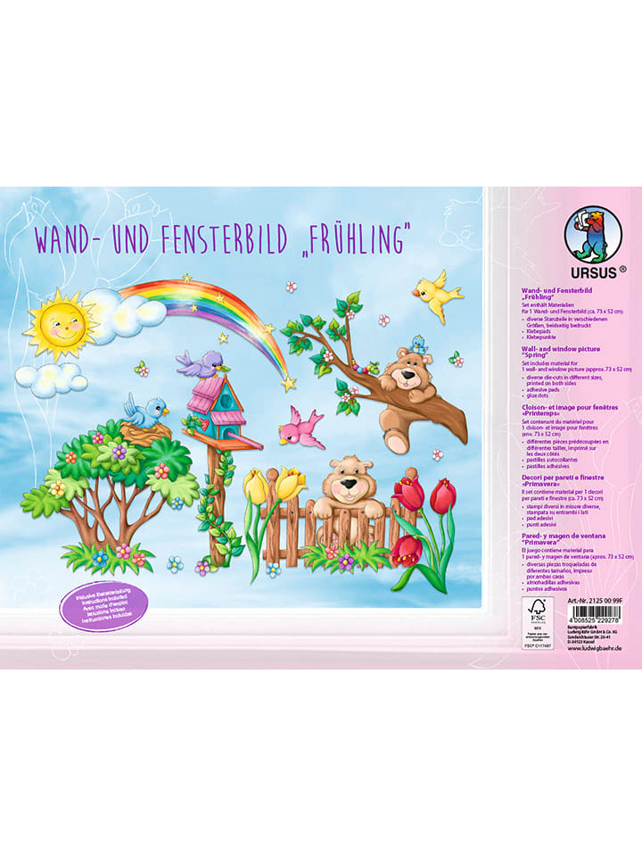 Fensterbild-Bastelset "Frühling" in Bunt