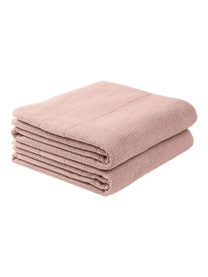 2er-Set: Duschtücher "Turin" in Rosa