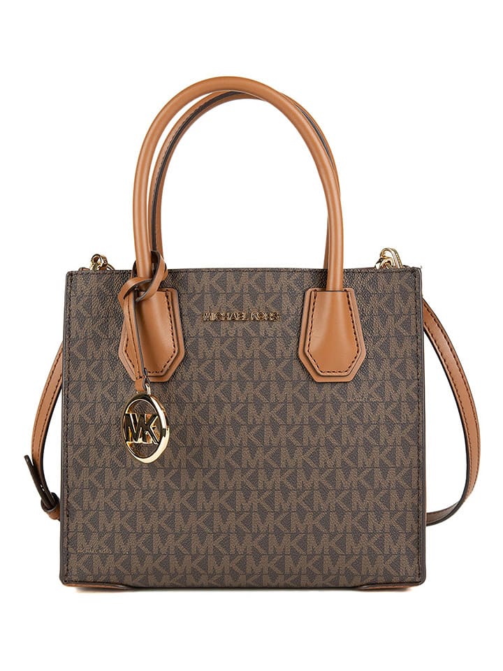 Michael Kors Leder Henkeltasche in Dunkelbraun Camel B 22 x H 19 x T 10 cm gunstig kaufen limango