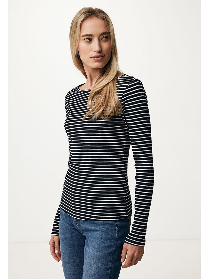 Longsleeve zwart/wit