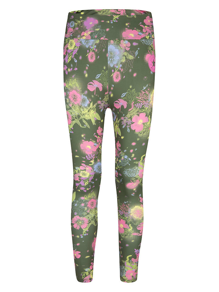 Legginsy sportowe w kolorze khaki