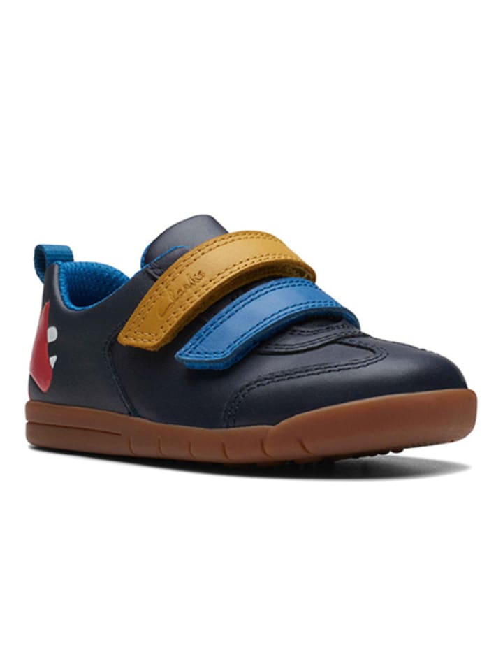 Clarks Leder Sneakers in Dunkelblau Bunt gunstig kaufen limango