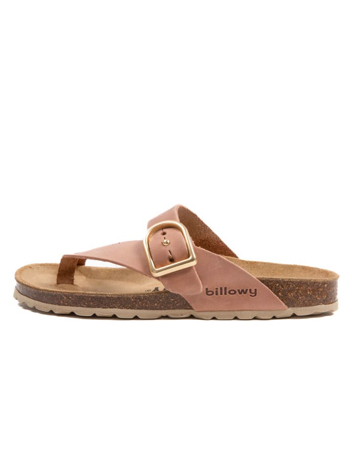 Leder-Zehentrenner in Pink