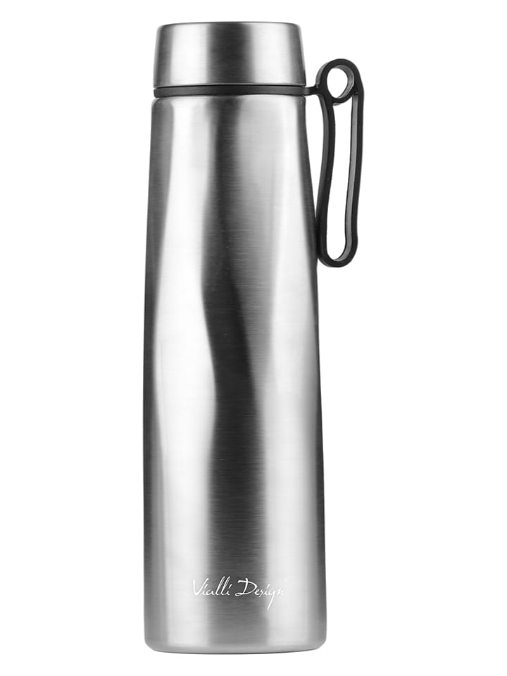 Butelka termiczna w kolorze srebrnym - 500 ml
