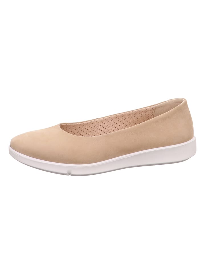 Leder-Ballerinas "Lucca" in Beige