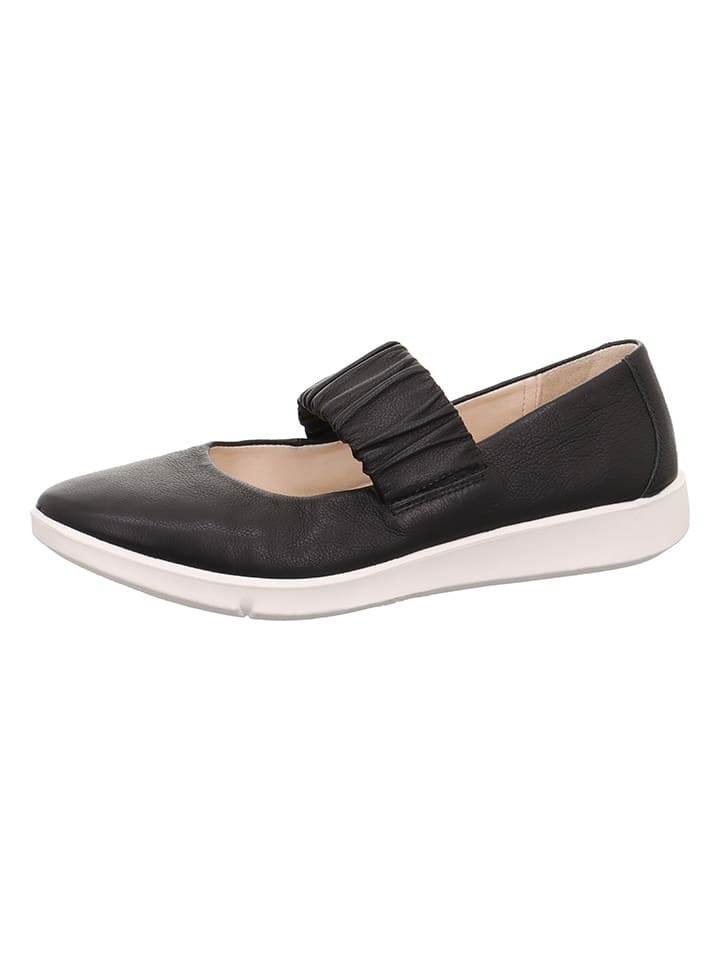 Leder-Ballerinas "Lucca" in Schwarz