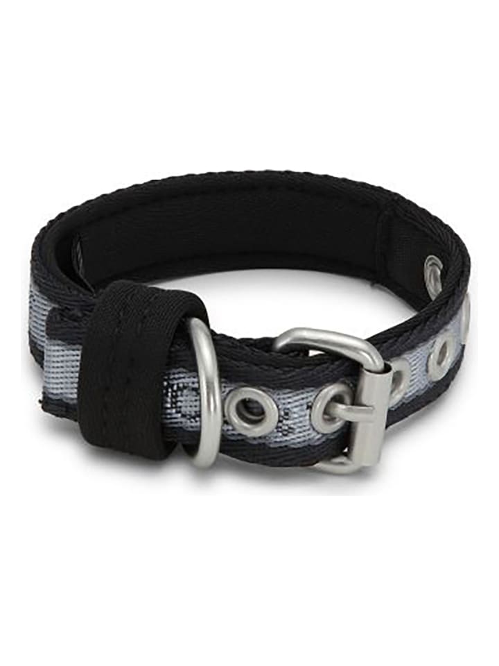 Hundehalsband in Schwarz/ Grau
