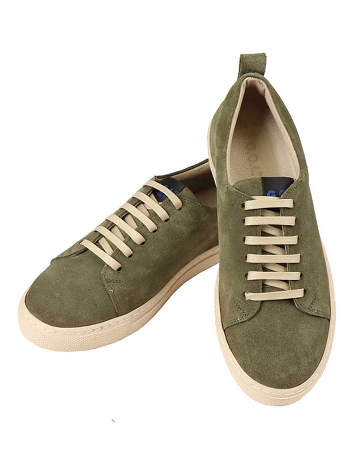 Leren sneakers groen
