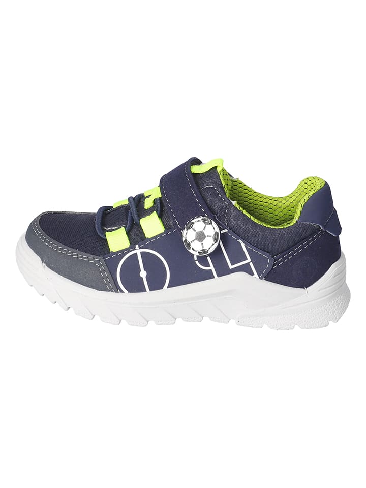 Sneakers "Ben" donkerblauw/neongroen