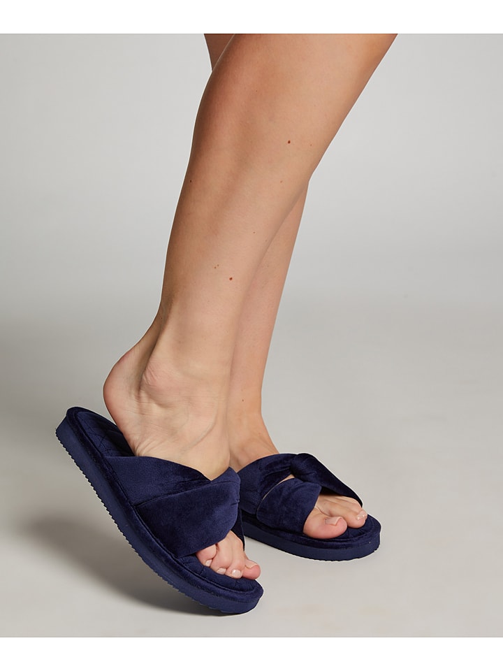 Hunkemoller Pantoffels donkerblauw goedkoop kopen limango