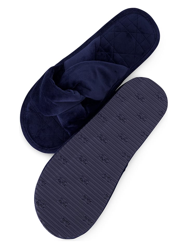 Hunkemoller Pantoffels donkerblauw goedkoop kopen limango