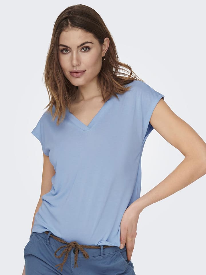 Only shirt blauw best sale