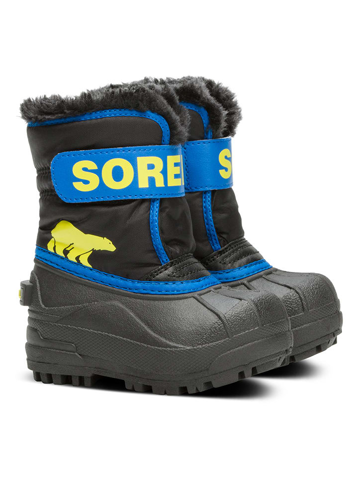 Winterboots "Snow Commander" zwart/blauw
