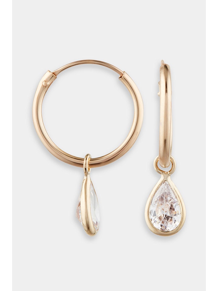 Gold-Creolen "Evelyn" mit Edelsteinen