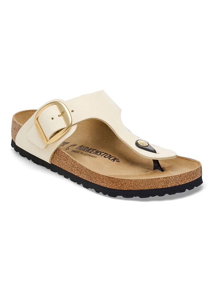 Birkenstock Leder Zehentrenner Gizeh in Creme gunstig kaufen limango