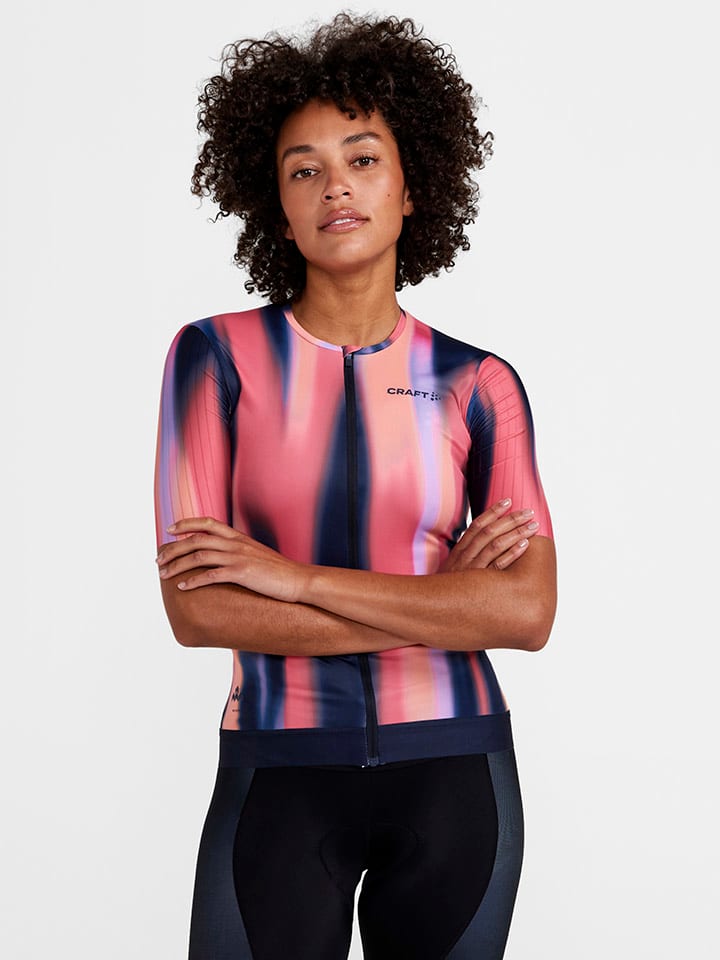 Koszulka kolarska "ADV Aero Jersey" w kolorze różowo-niebieskim