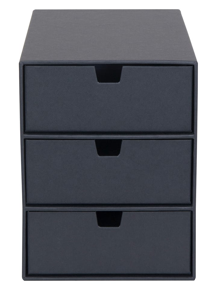 Schubladenbox "Ingrid" in Anthrazit - (B)16 x (H)20,5 x (T)25 cm