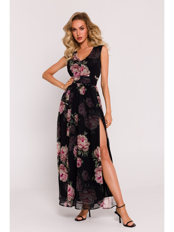 Kleid in Schwarz/ Rosa