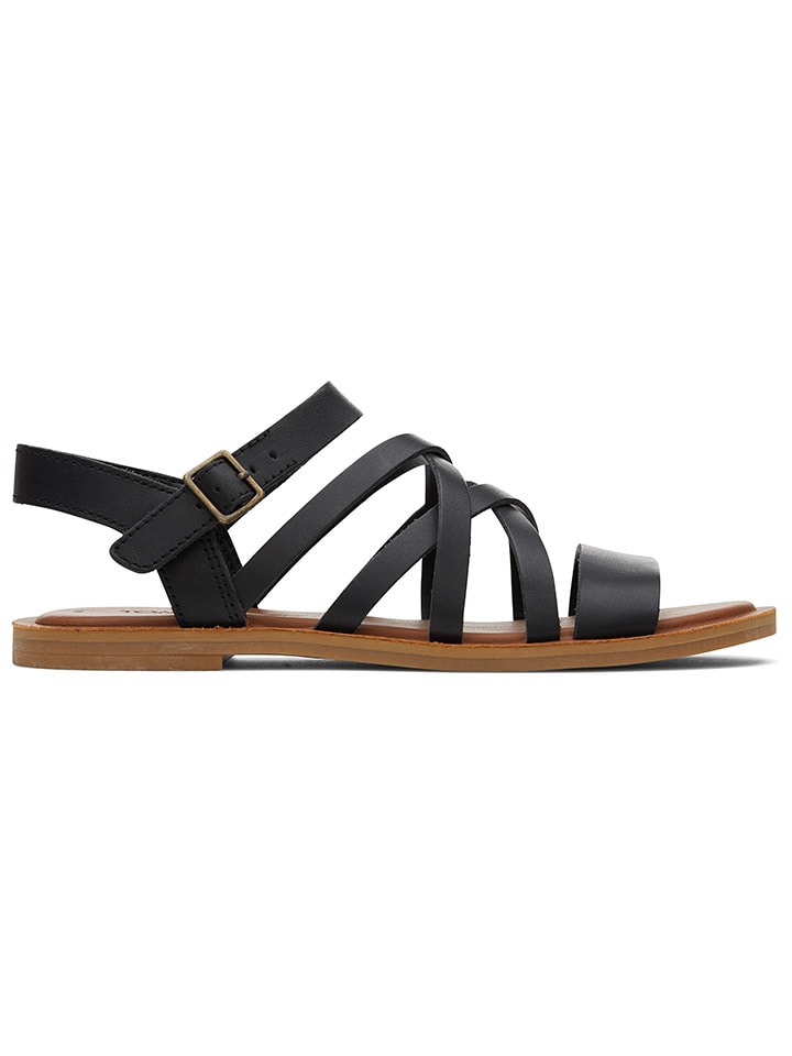 TOMS Leren sandalen zwart goedkoop kopen limango