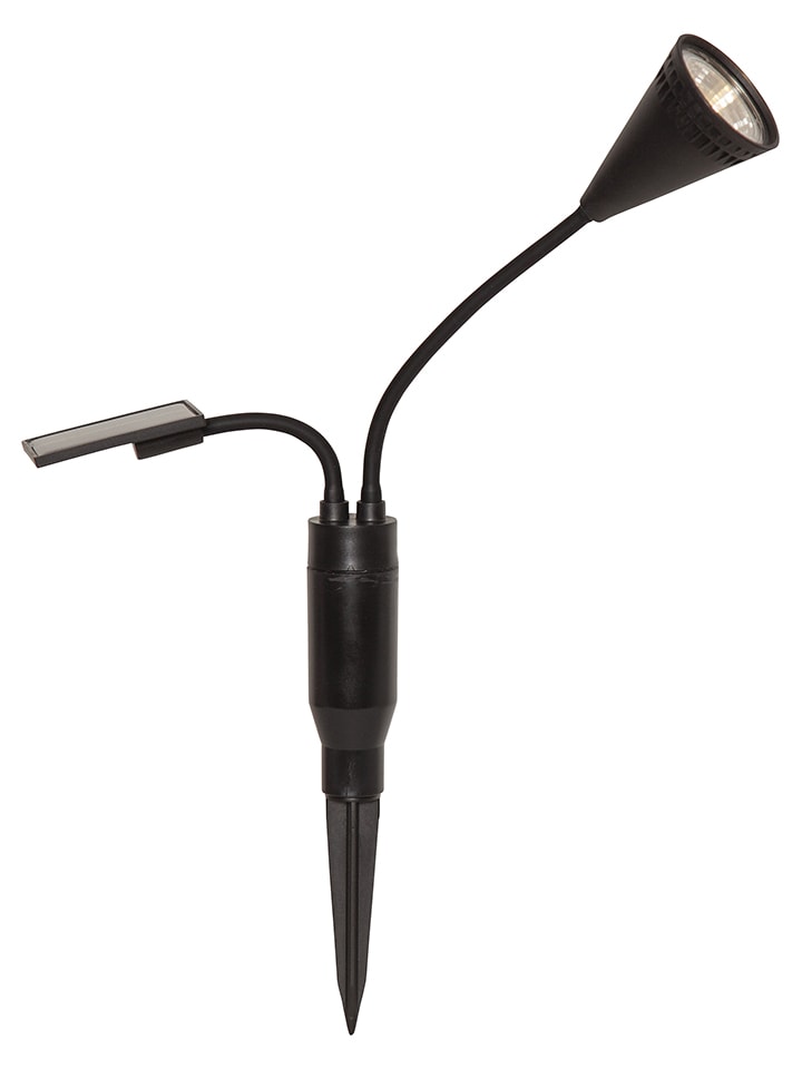 LED-Solar-Gartenstecker "Powerspot" in Schwarz - (H)34 cm