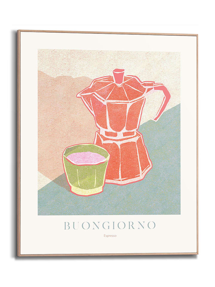 Ingelijste kunstdruk "Fresh Espresso" - (B)50 x (H)70 cm