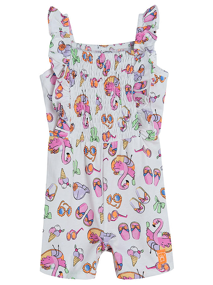 Overall in Weiß/ Pink