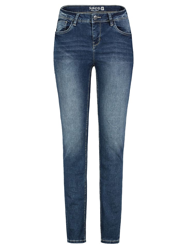 Dżinsy - Slim fit - w kolorze granatowym