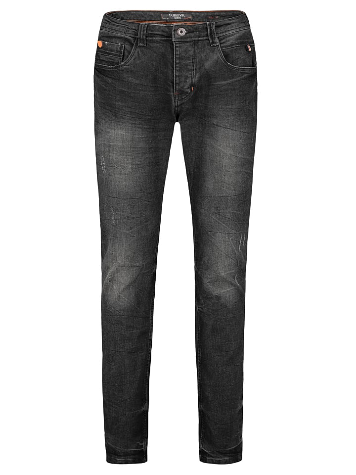 Dżinsy - Slim fit - w kolorze czarnym