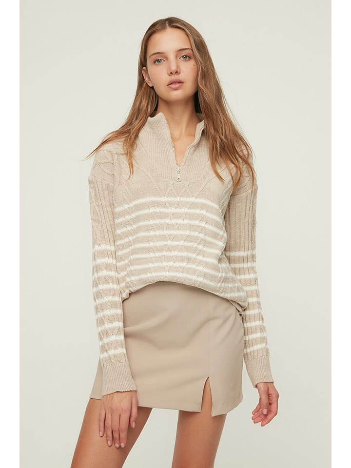 trendyol Trui beige wit goedkoop kopen limango