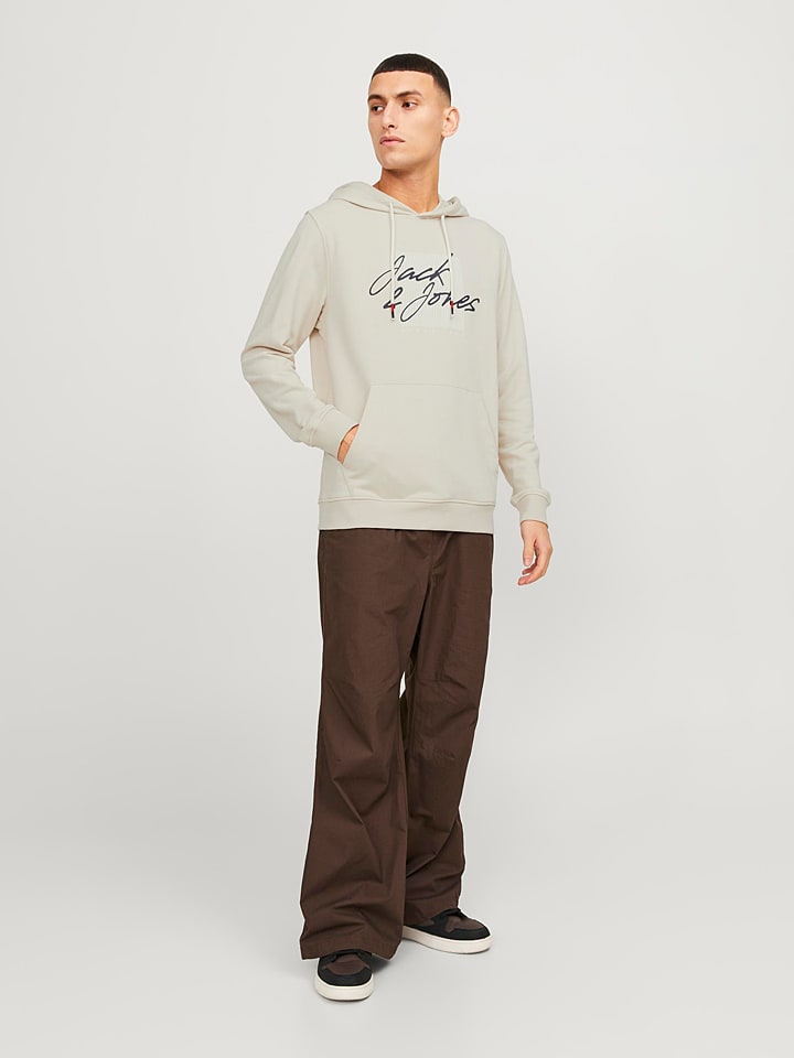 Jack and jones hoodie beige online