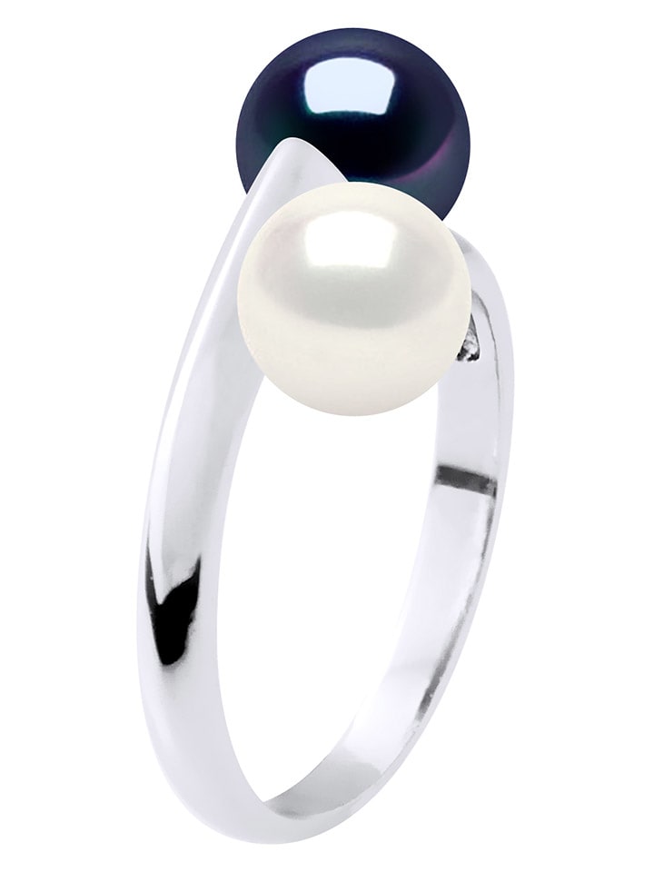 Zilveren ring met parels