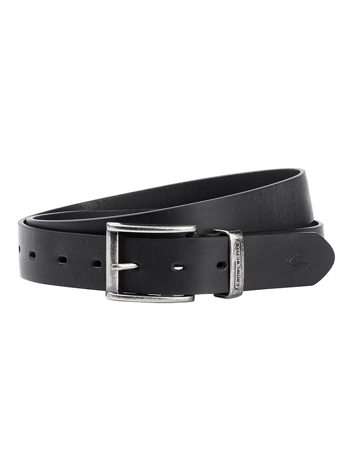 Leder-Gürtel in Schwarz