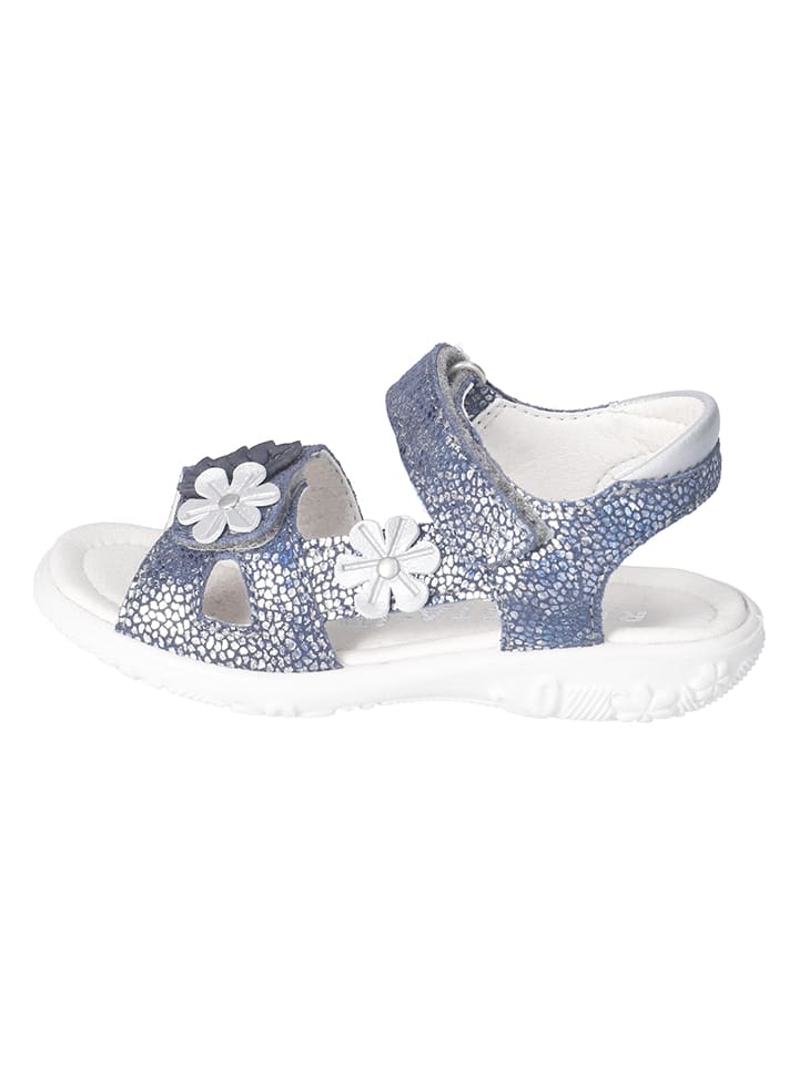 Leder-Sandalen "Cilla" in Blau