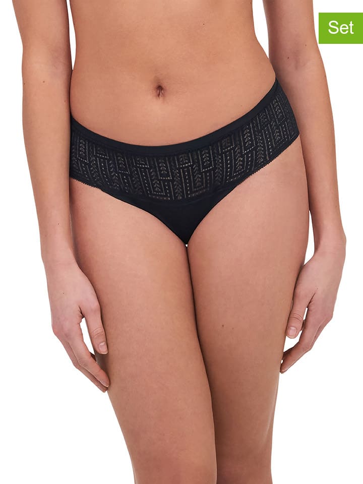 2-delige set: slip zwart