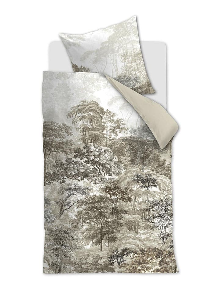 Satin-Bettwäsche-Set "Arcadia" in Beige