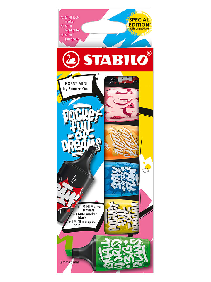 Textmarker "STABILO BOSS MINI" - 6 Stück