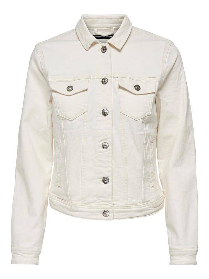 Jeansjacke in Creme