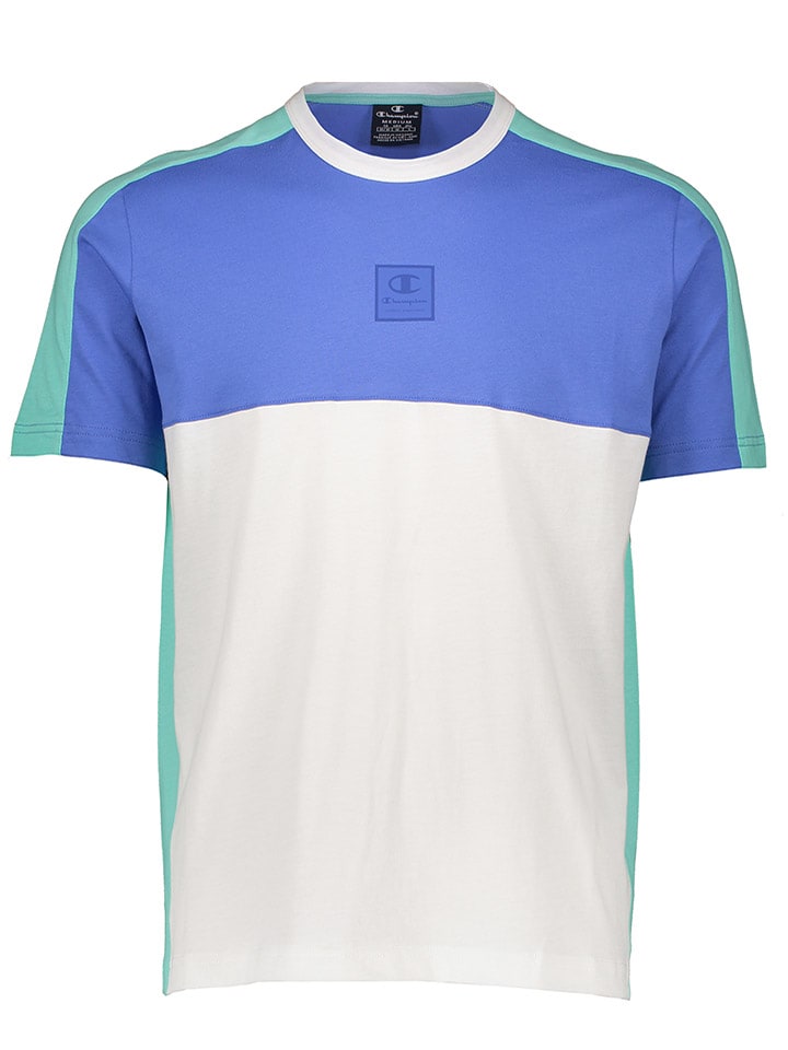 White and blue champion shirt store