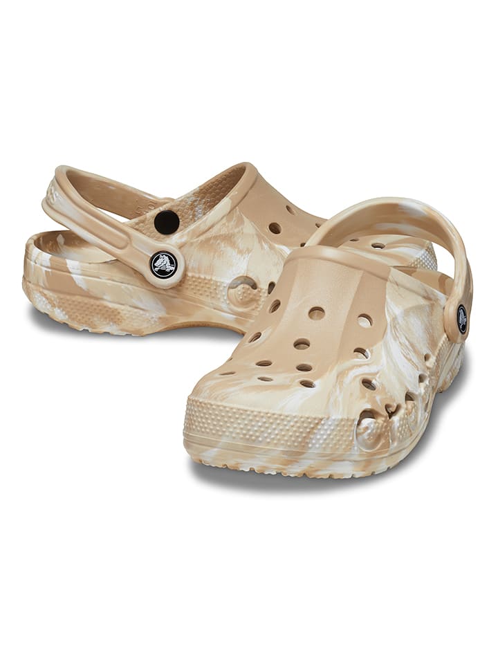 Crocs "Baya Marbled" in Beige/ Weiß