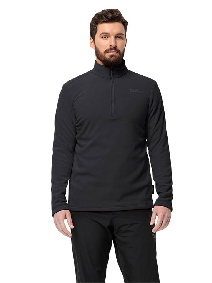 Fleecepullover "Taununs" in Schwarz