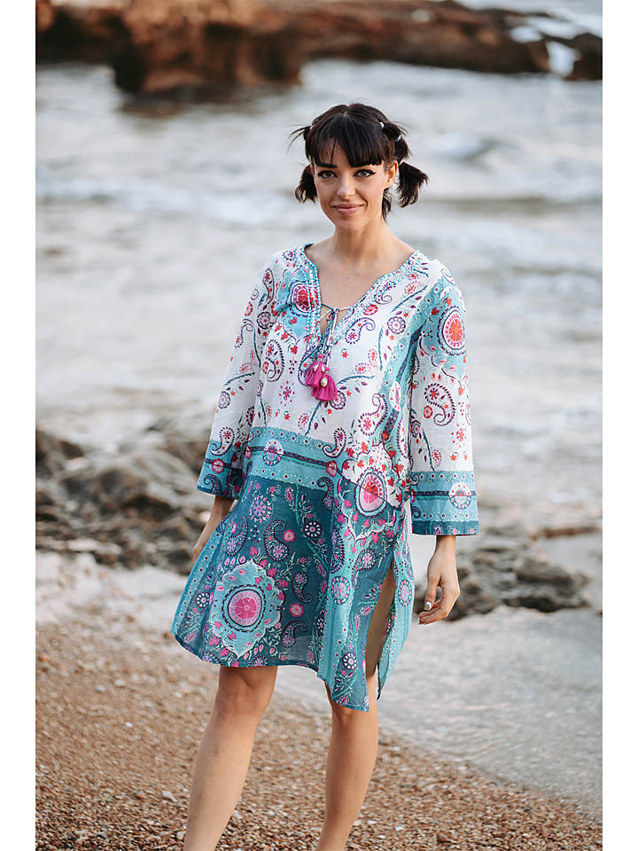 Isla Bonita by SIGRIS Kaftan in WeiB Blau gunstig kaufen limango