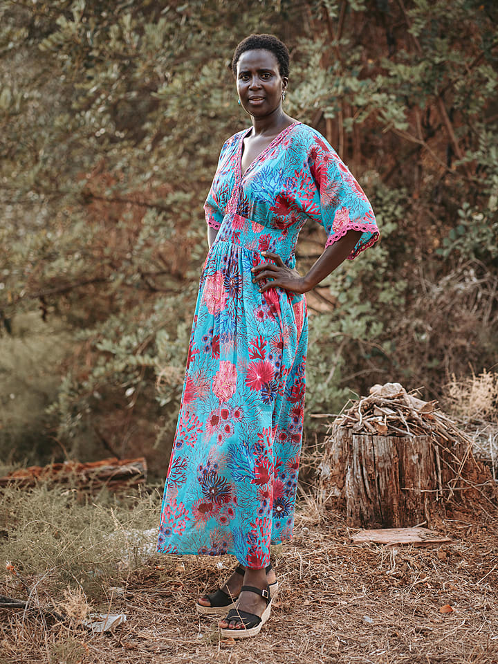 Isla Bonita by SIGRIS Jurk turquoise goedkoop kopen limango