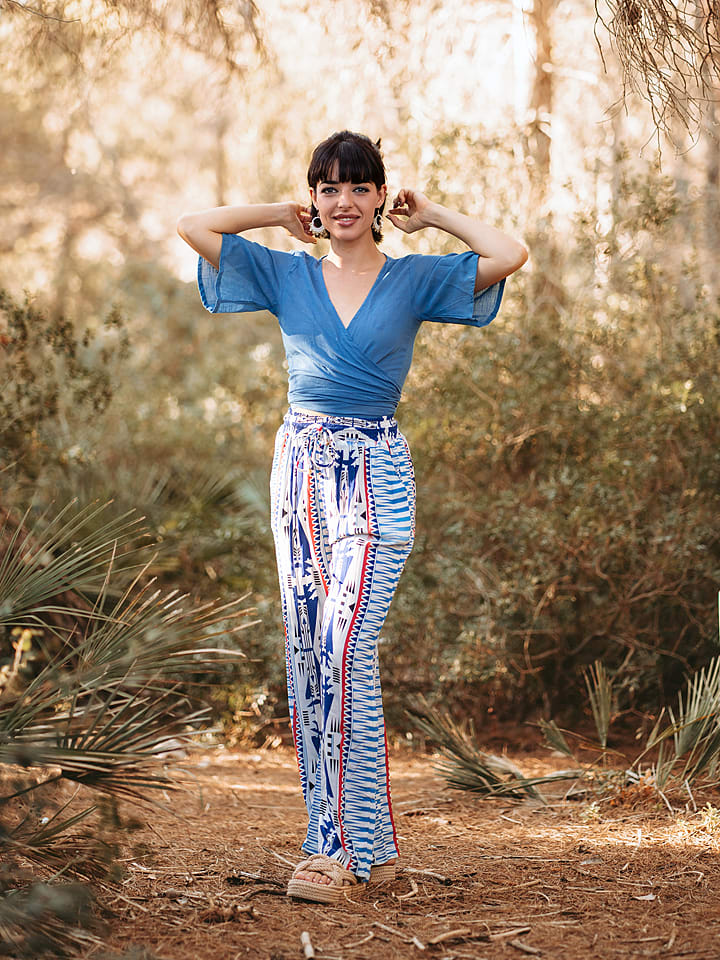Isla Bonita by SIGRIS Broek wit blauw goedkoop kopen limango