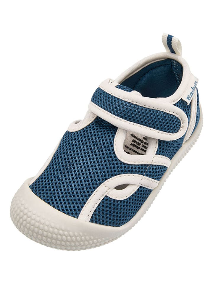 Badeschuhe in Weiß/ Dunkelblau