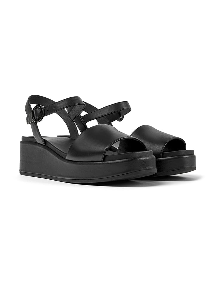 Leren haksandalen zwart