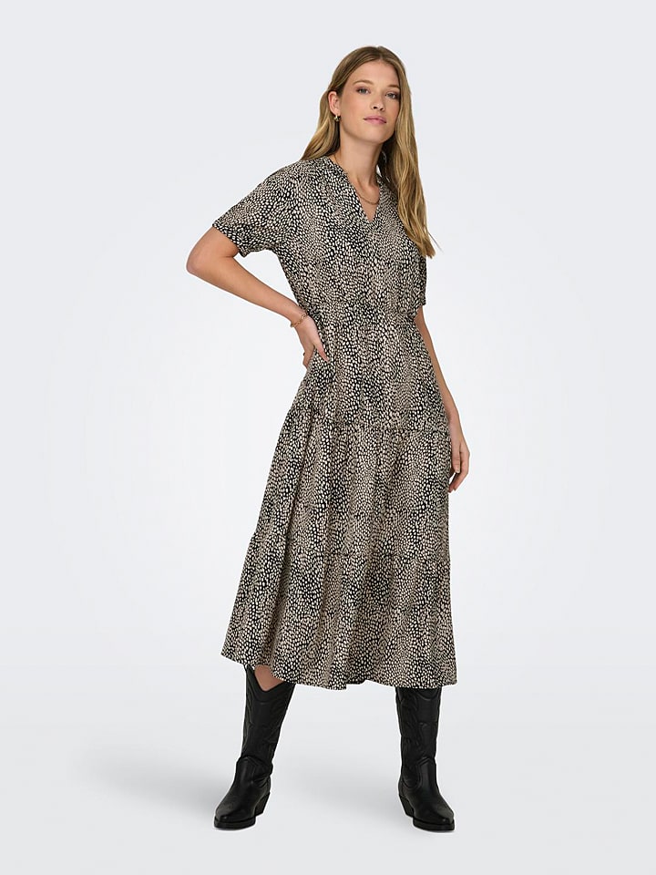 JDY Jurk zwart beige goedkoop kopen limango